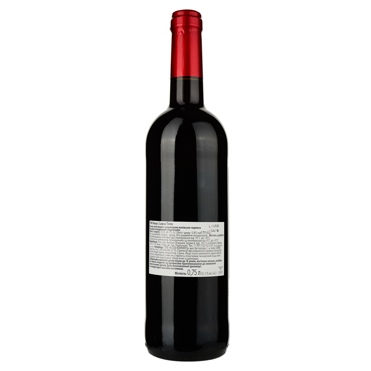 Вино Lepus Tinto, 12,5%, 0,75 л (764549) - фото 2