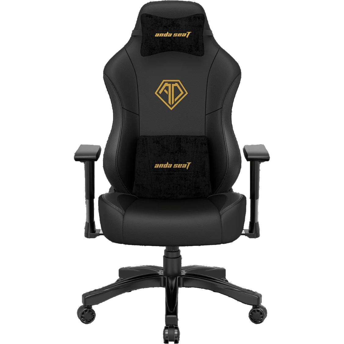 Крісло ігрове Anda Seat Phantom 3 Size L Black & Gold (AD18Y-06-B-PV/C) - фото 1