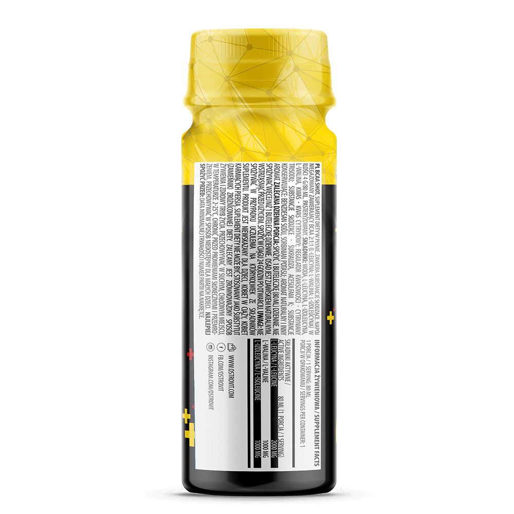 Аминокислота OstroVit BCAA Shot Лимон-лайм-вишня 80 мл - фото 2