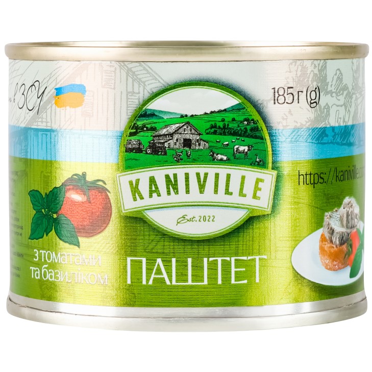 Паштет Kaniville с томатами и базиликом 185 г - фото 1