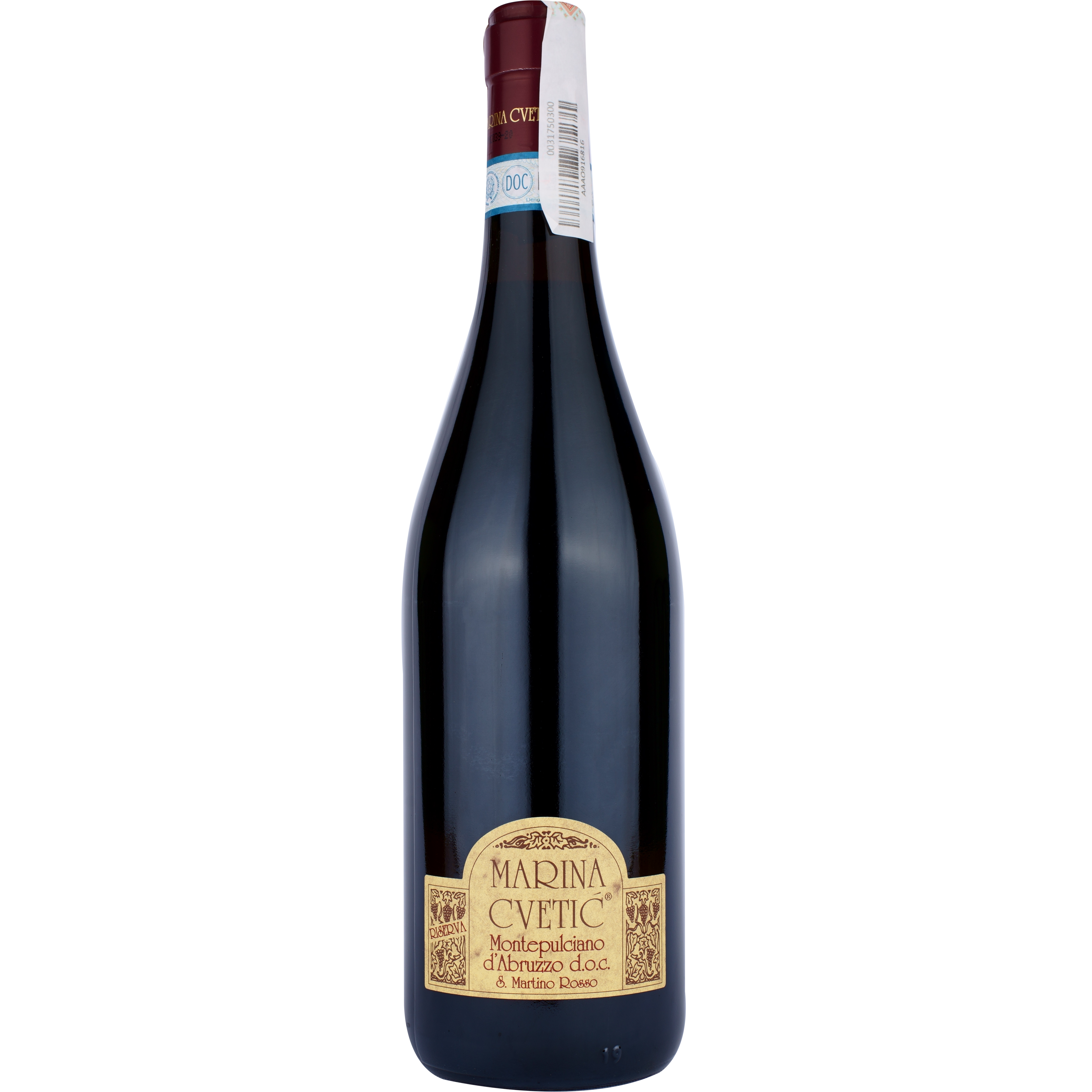 Вино Masciarelli Montepulciano d'Abruzzo DOC Marina Cvetic, красное, сухое, 14%, 0,75 л - фото 1