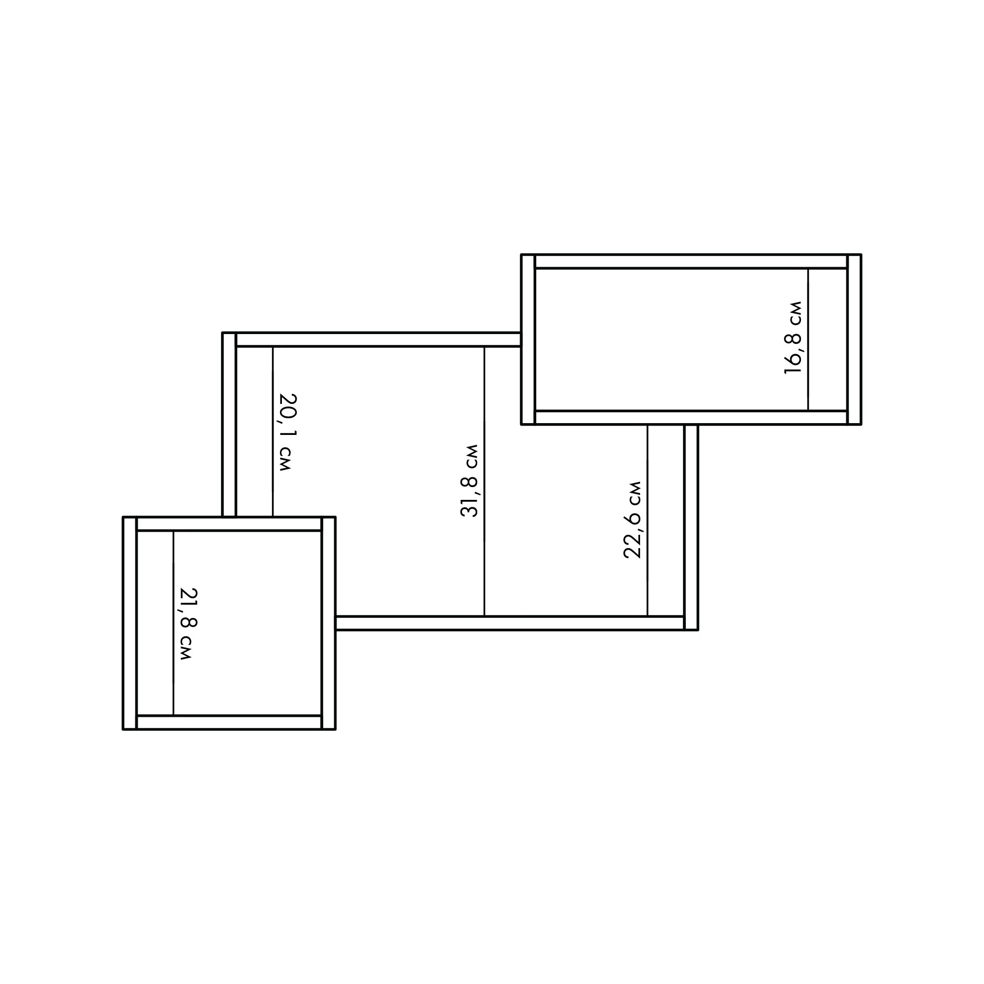 Полка Hopanchuk Furniture Дейви севилья с белым (45C1C3) - фото 4