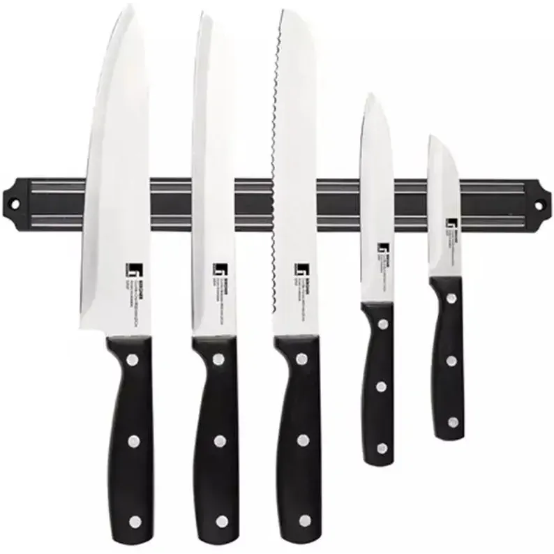 Набор ножей с магнитным держателем MasterPro MasterPro gourmet pepe 5 предметов (BGMP-4330) - фото 1