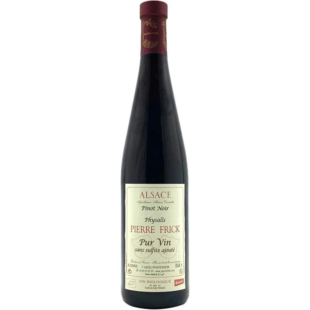 Вино Pierre Frick Pinot Noir Physalis Pur Vin 2022 червоне сухе 0.75 л - фото 1
