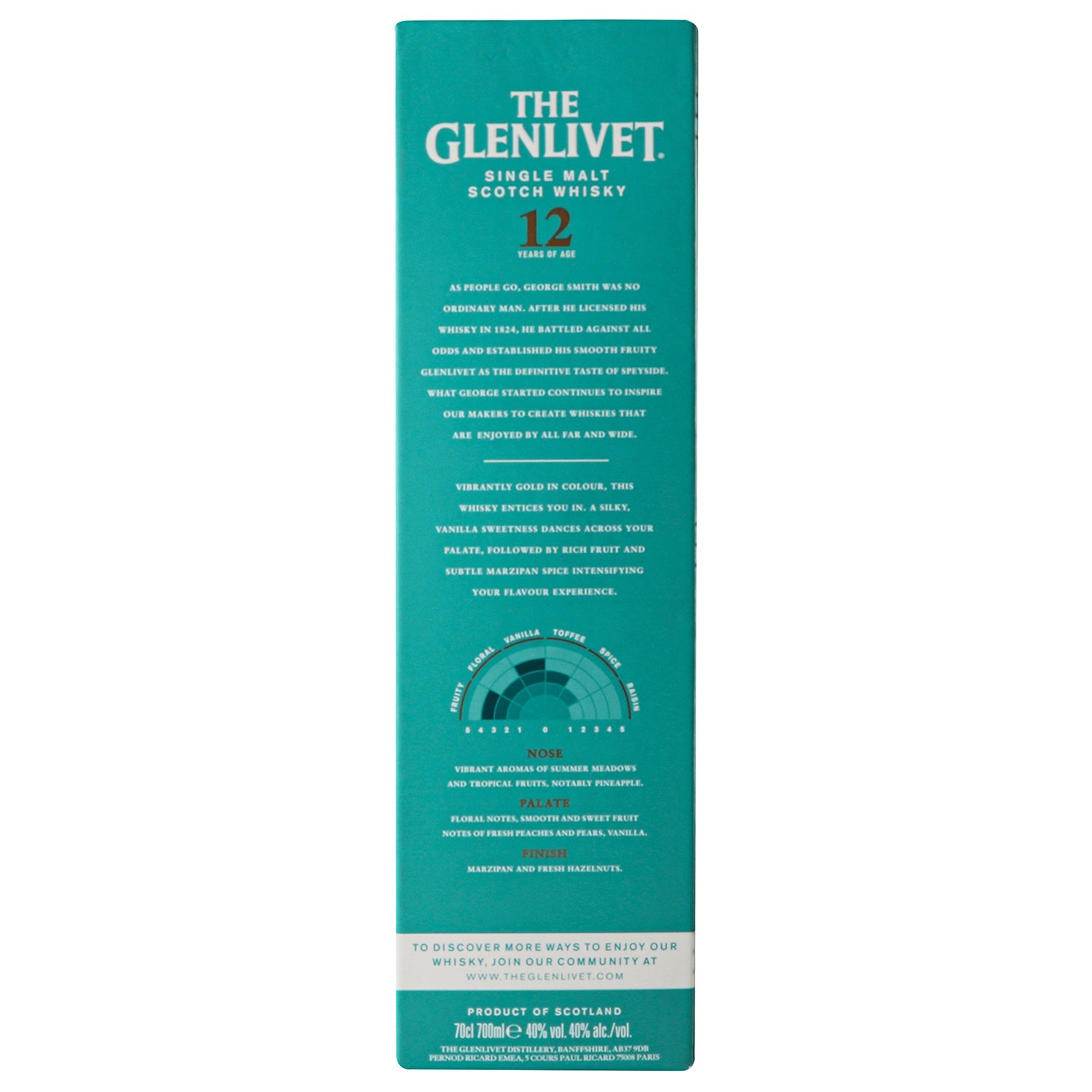 Виски The Glenlivet 12 yo, в подарочной упаковке, 40%, 0,7 л (605410) - фото 4