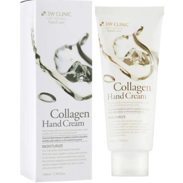 Крем для рук 3W Clinic Collagen Hand Cream увлажняющий с коллагеном 100 мл - фото 2