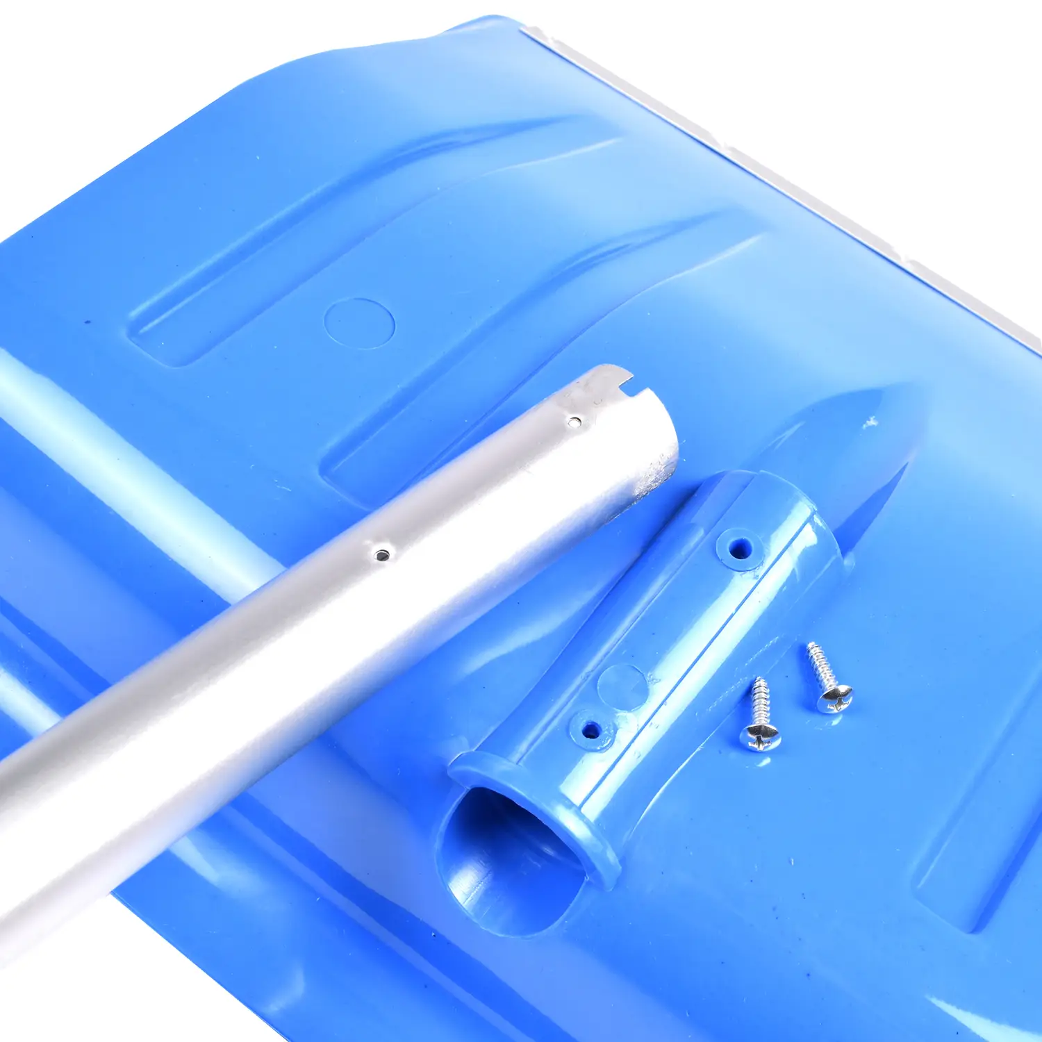 Лопата Supretto для уборки снега с алюминиевой ручкой синяя (8427) - фото 5