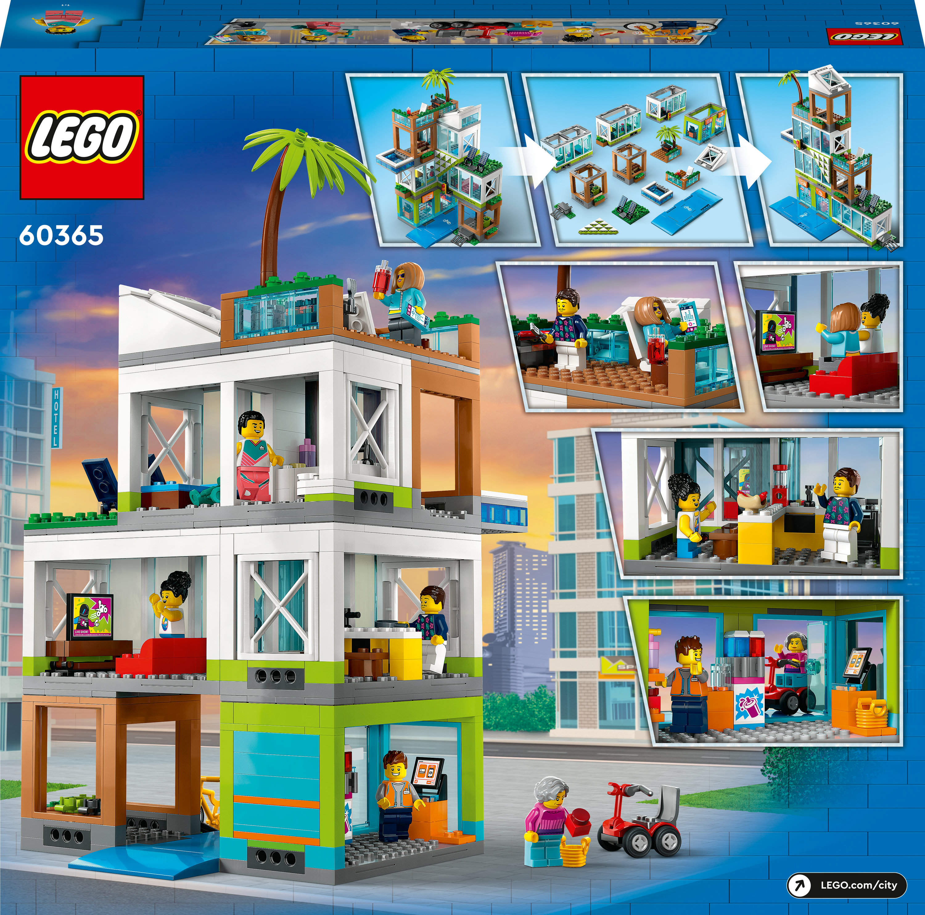 Конструктор LEGO City Многоквартирный дом, 688 деталей (60365) - фото 9