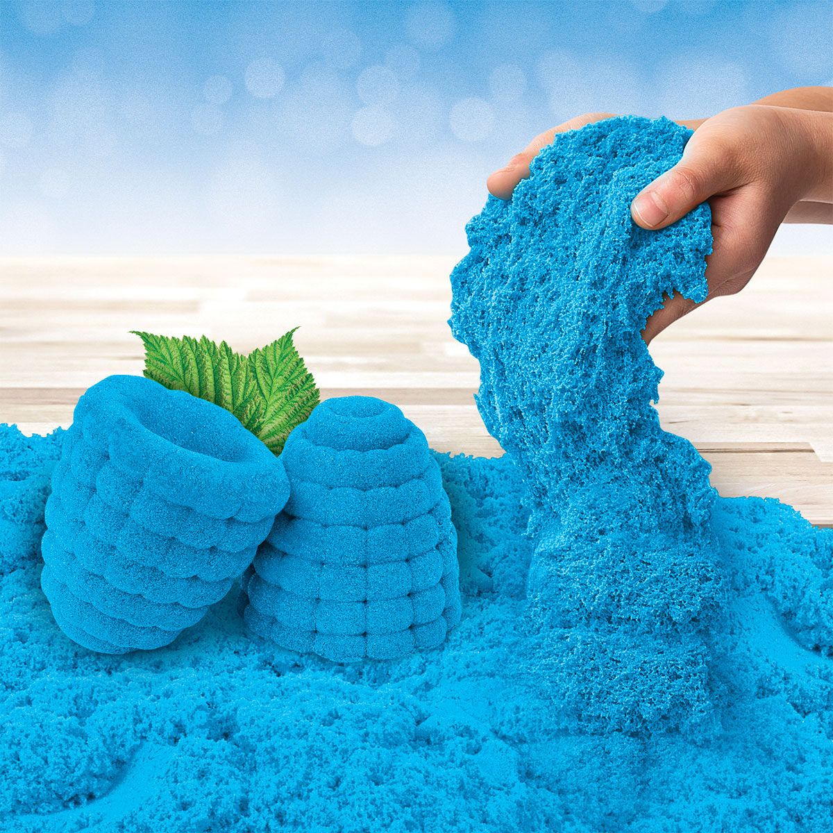Кінетичний пісок Kinetic Sand Блакитна малина, з ароматом, блакитний, 227 г (71473R) - фото 4