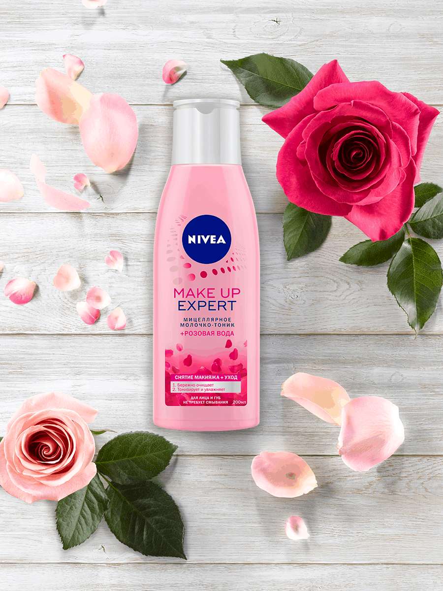 Міцелярне молоко-тонік Nivea Make Up Expert Рожева вода, 200 мл - фото 3