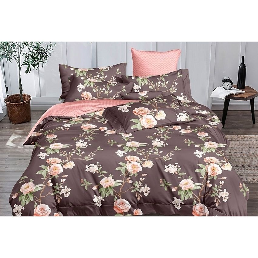 Комплект постільної білизни TAG Tekstil з компаньйоном 2-спальний 000211099 (S507) - фото 1