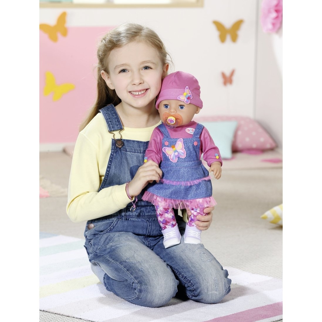 Лялька Baby Born Ніжні обійми Джинсовий лук, з аксесуарами, 43 см (831298) - фото 9