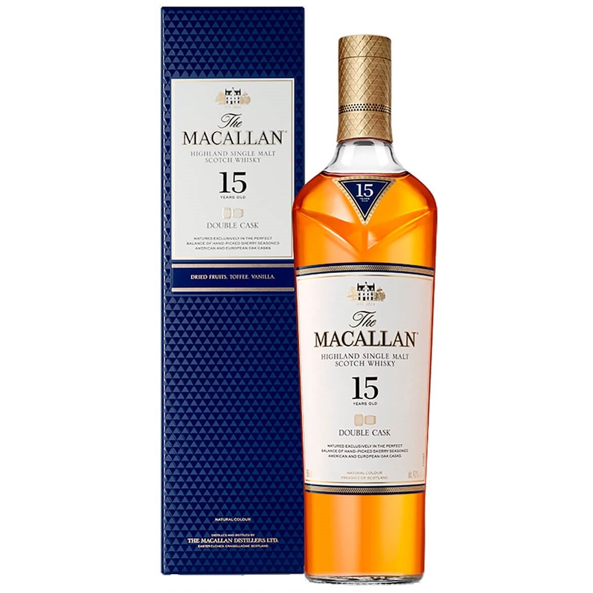 Виски The Macallan Double Cask 15 yo Single Malt Scotch Whisky, 43%, 0,7 л (842150) - фото 1