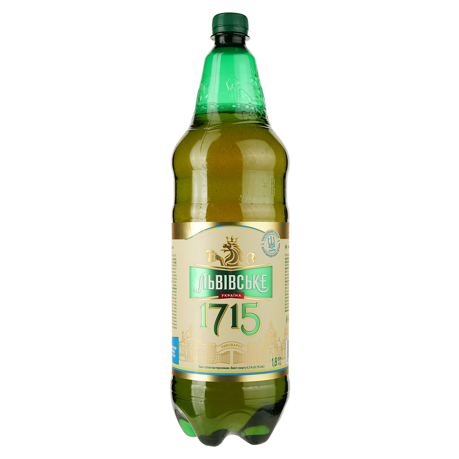 Пиво Львівське 1715 светлое 4.5% 1.8 л - фото 1