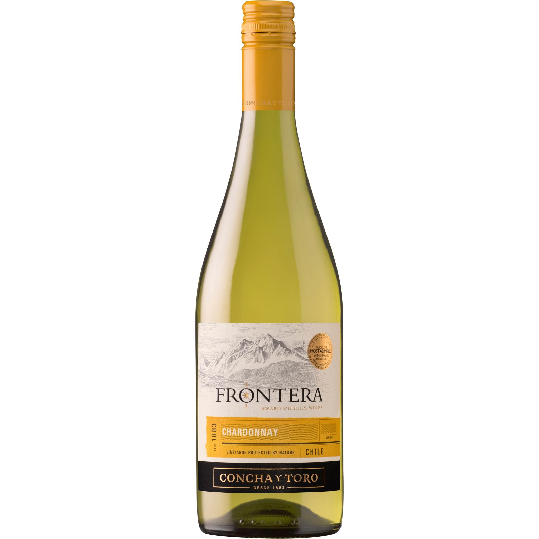 Вино Frontera Chardonnay, біле, напівсухе, 12,5%, 0,75 л - фото 1