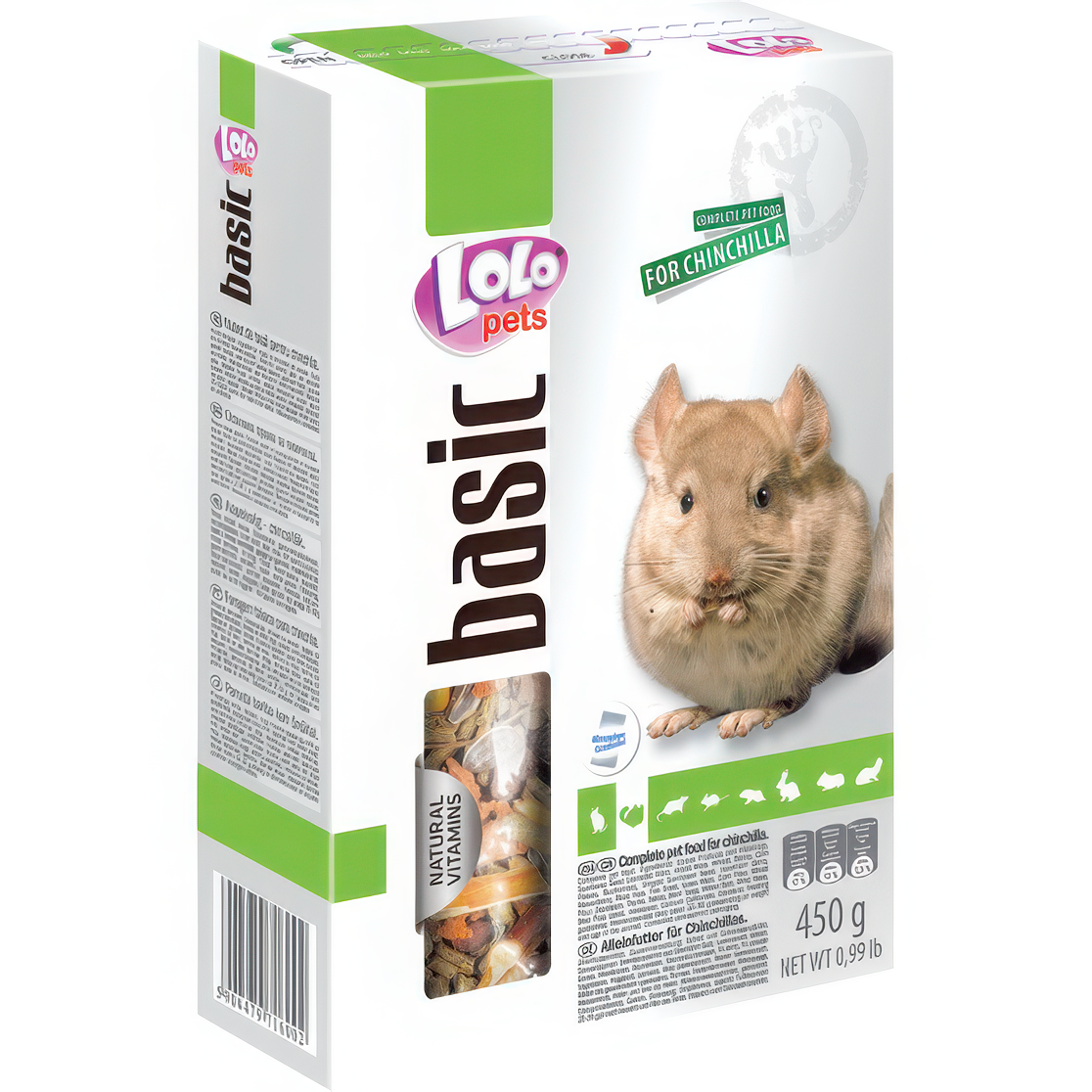 Корм для шиншилл Lolo Pets 450 г (LO-71600) - фото 1