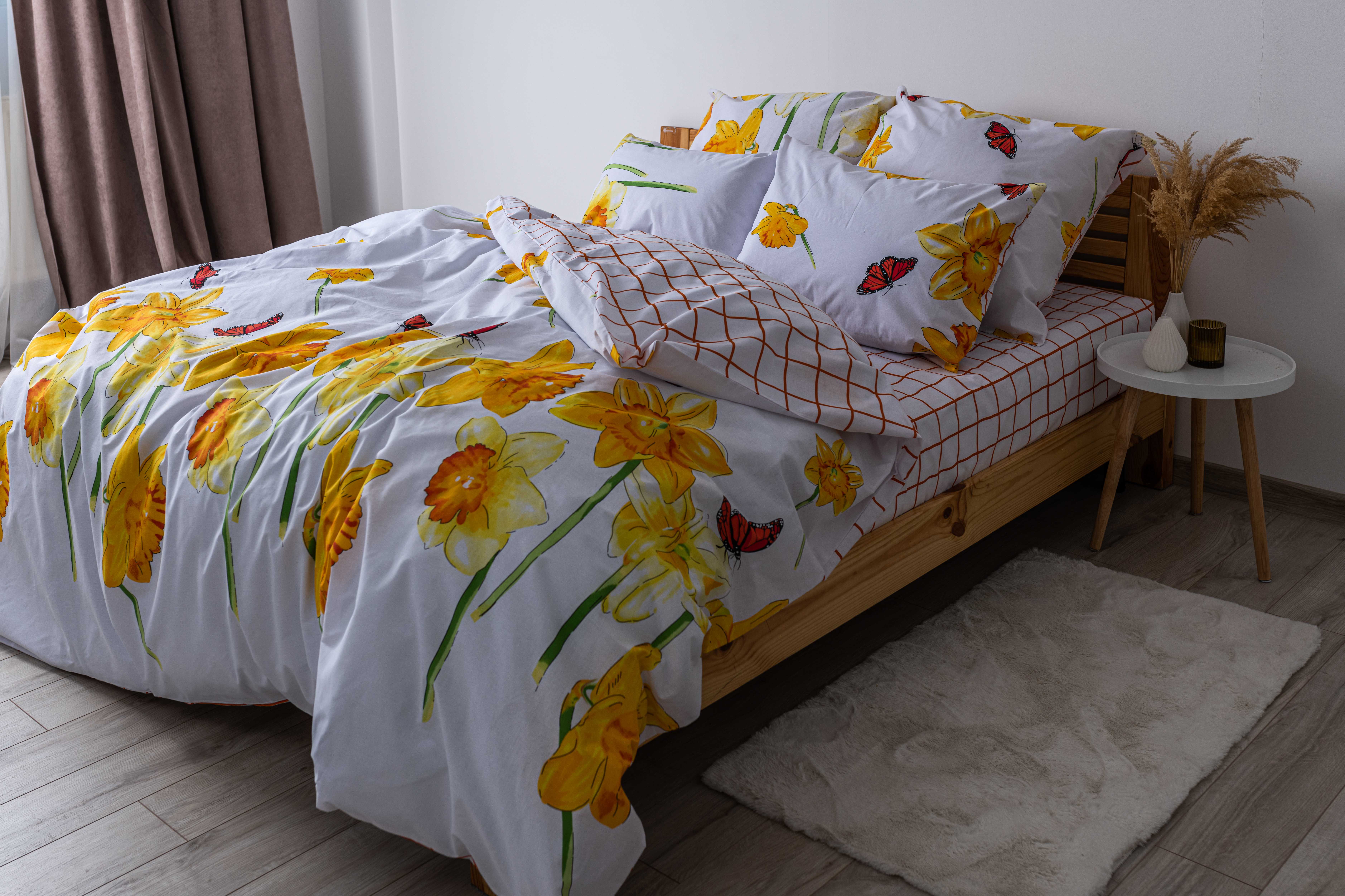 Комплект постельного белья ТЕП Soft dreams 716 Нарцис полуторный белый с желтым (2-03857_25900) - фото 2
