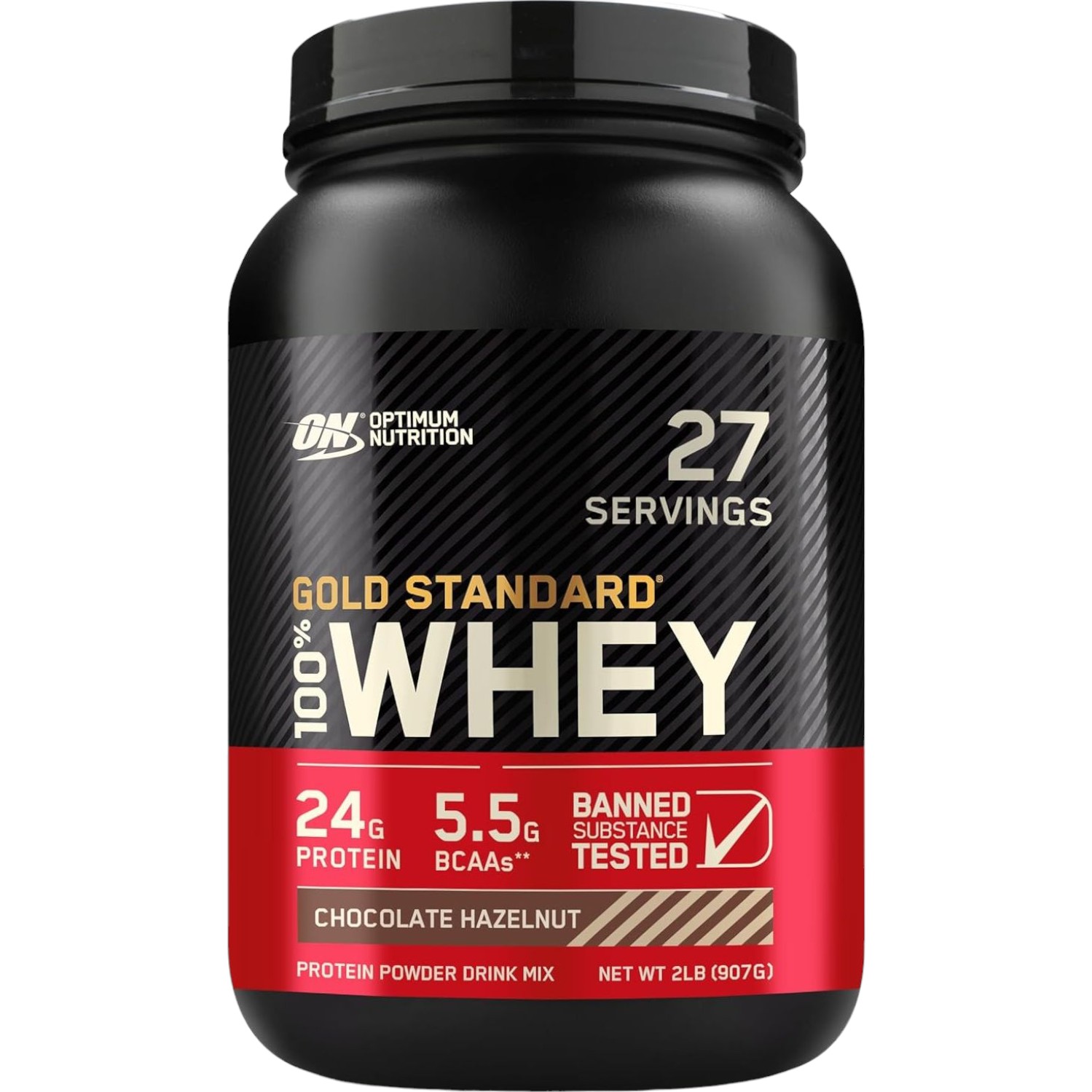 Сывороточный протеин Optimum Nutrition Whey Gold Standard Chocolate hazelnut 907 г - фото 1