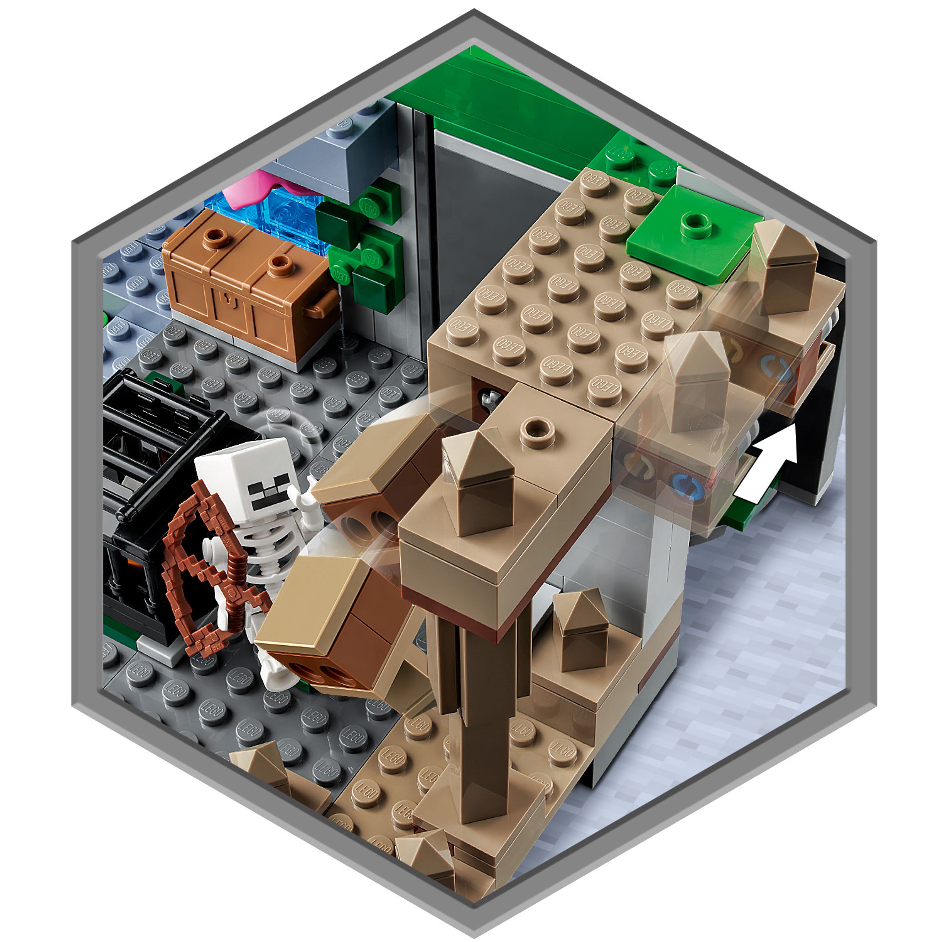 Конструктор LEGO Minecraft Подземелье скелетов, 364 детали (21189) - фото 7