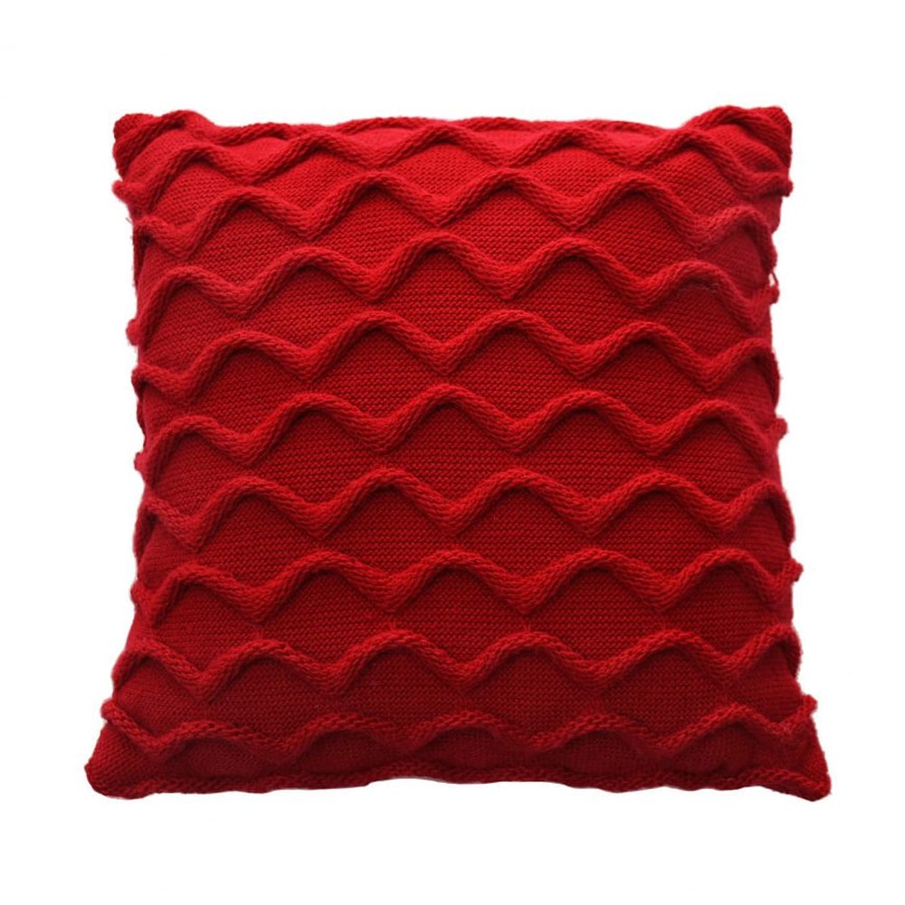 Подушка декоративна Прованс Хвилі, 33х33 см, червоний (27420) - фото 1