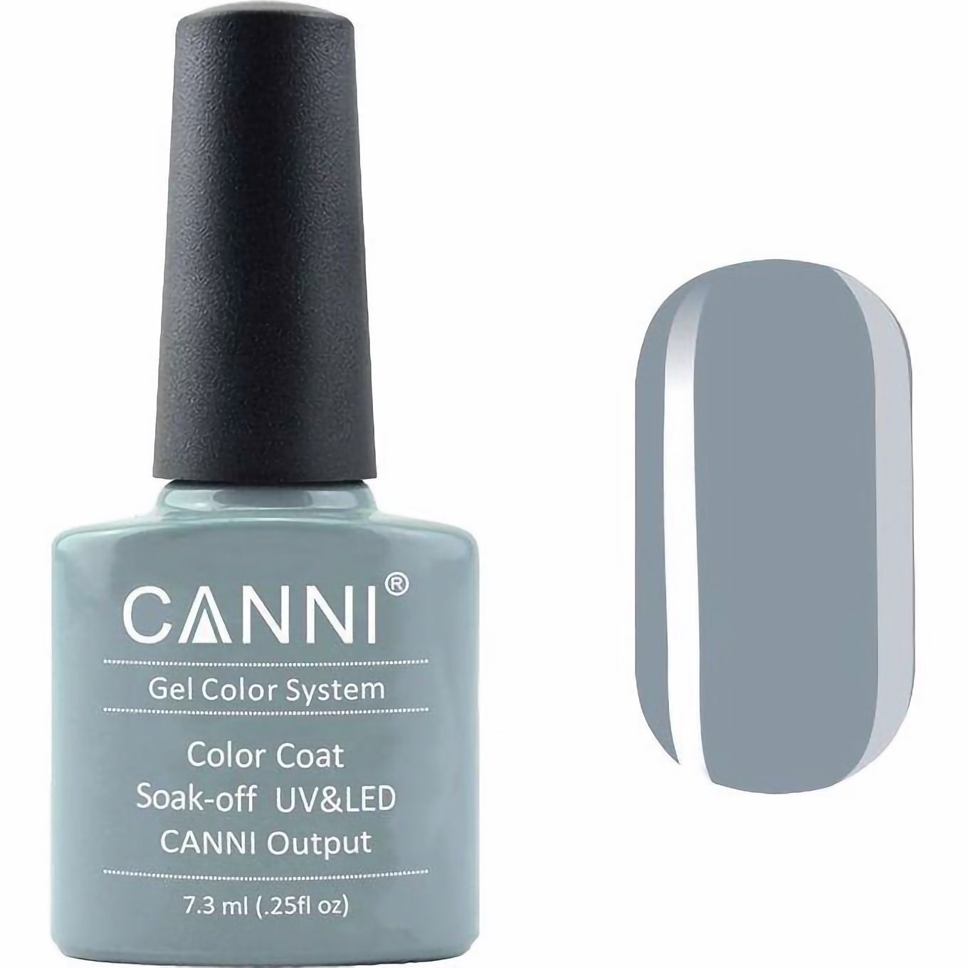 Гель-лак Canni Color Coat Soak-off UV&LED 131 пастельний бирюзово-сірий 7.3 мл - фото 1