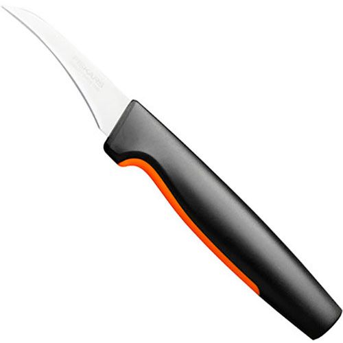 Нож для корнеплодов Fiskars с изогнутым лезвием 68 мм Черный 000279659 - фото 1