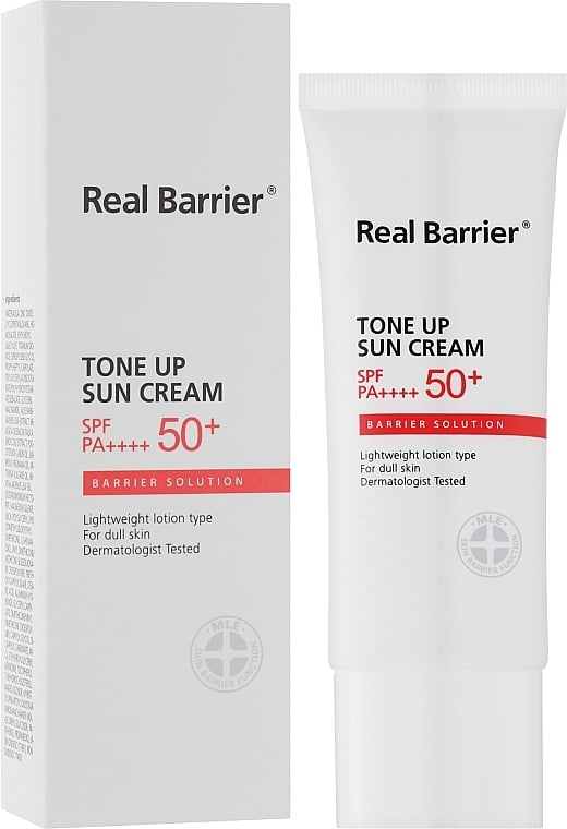 Солнцезащитный крем для лица Real Barrier Tone Up Sun Cream SPF50+ PA++++ 40 мл - фото 2