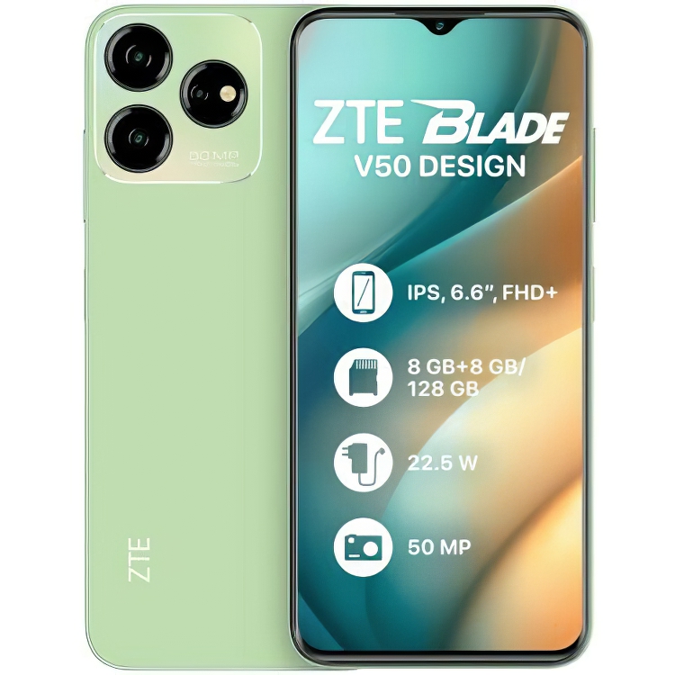 Смартфон ZTE Blade V50 Design 8/256Gb Green UA UCRF NFC - фото 1