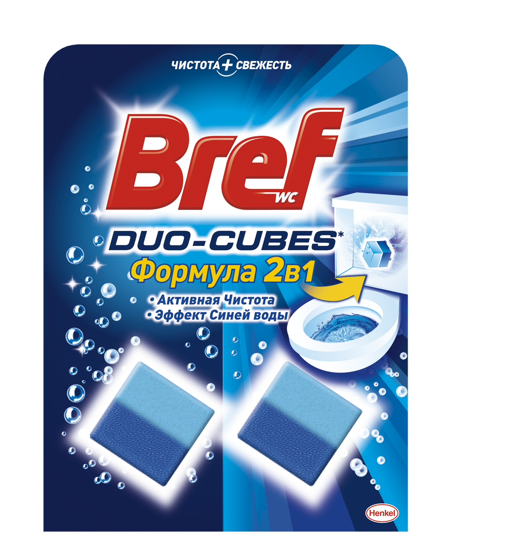 Туалетный блок для унитаза Bref Duo-Cubes, 100 г - фото 1