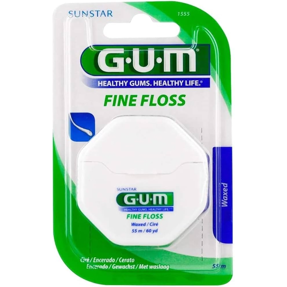 Зубна нитка GUM Dental Floss вощена 55 м - фото 1