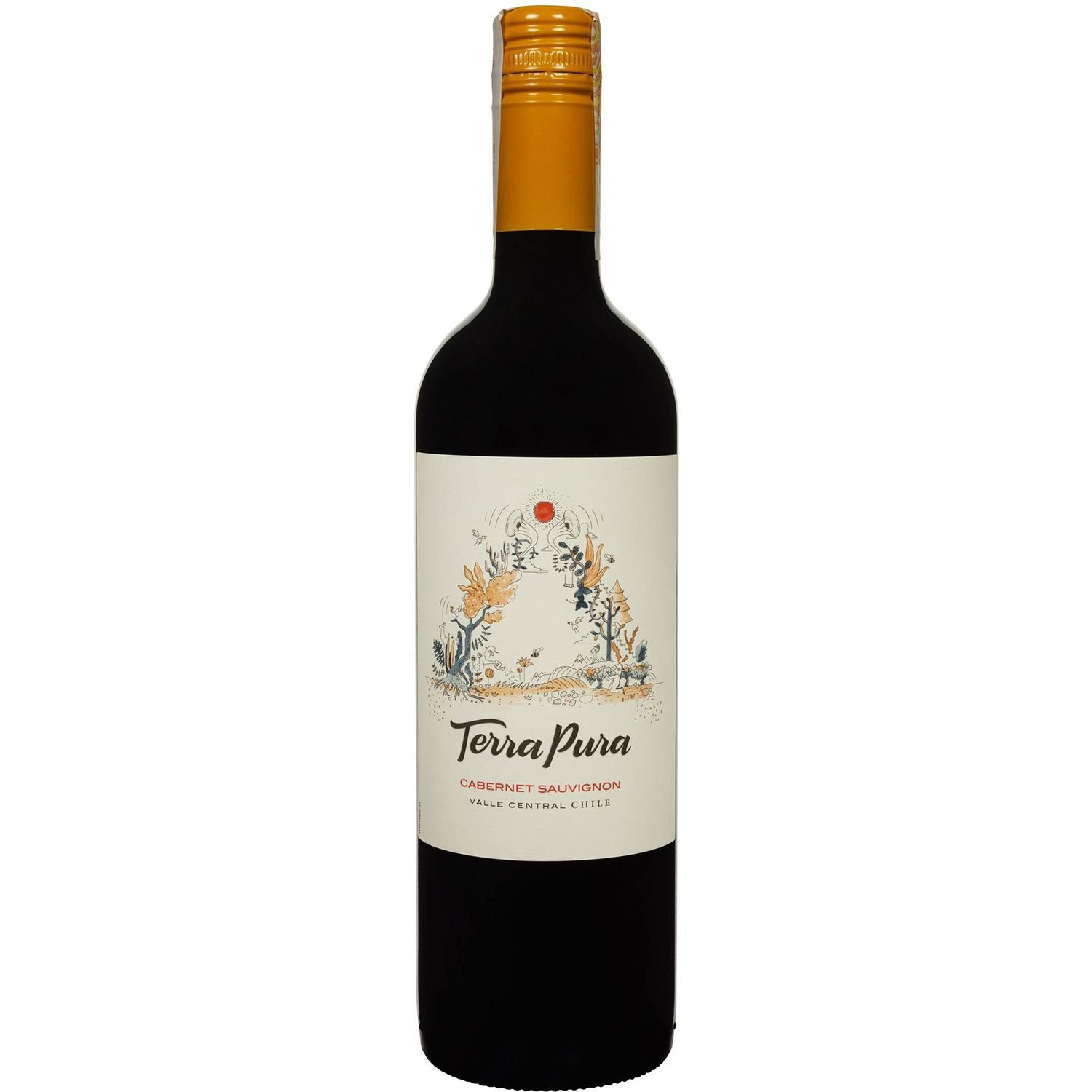 Вино Terra Pura Cabernet Sauvignon, красное, сухое, 0,75 л - фото 1