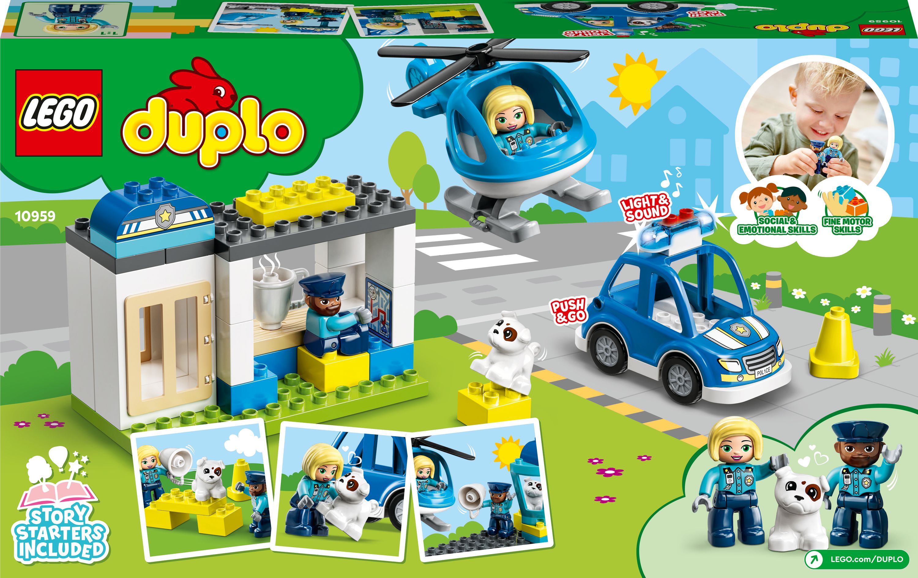 Конструктор LEGO DUPLO Поліцейська ділянка та вертоліт, 40 деталей (10959) - фото 9