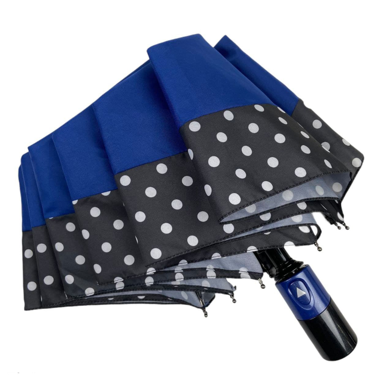Женский складной зонтик полуавтомат S&L 98 см синий - фото 5