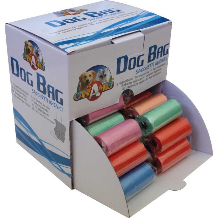 Гигиенические пакеты Croci для уборки за собаками в ассортименте 20 шт. - фото 1