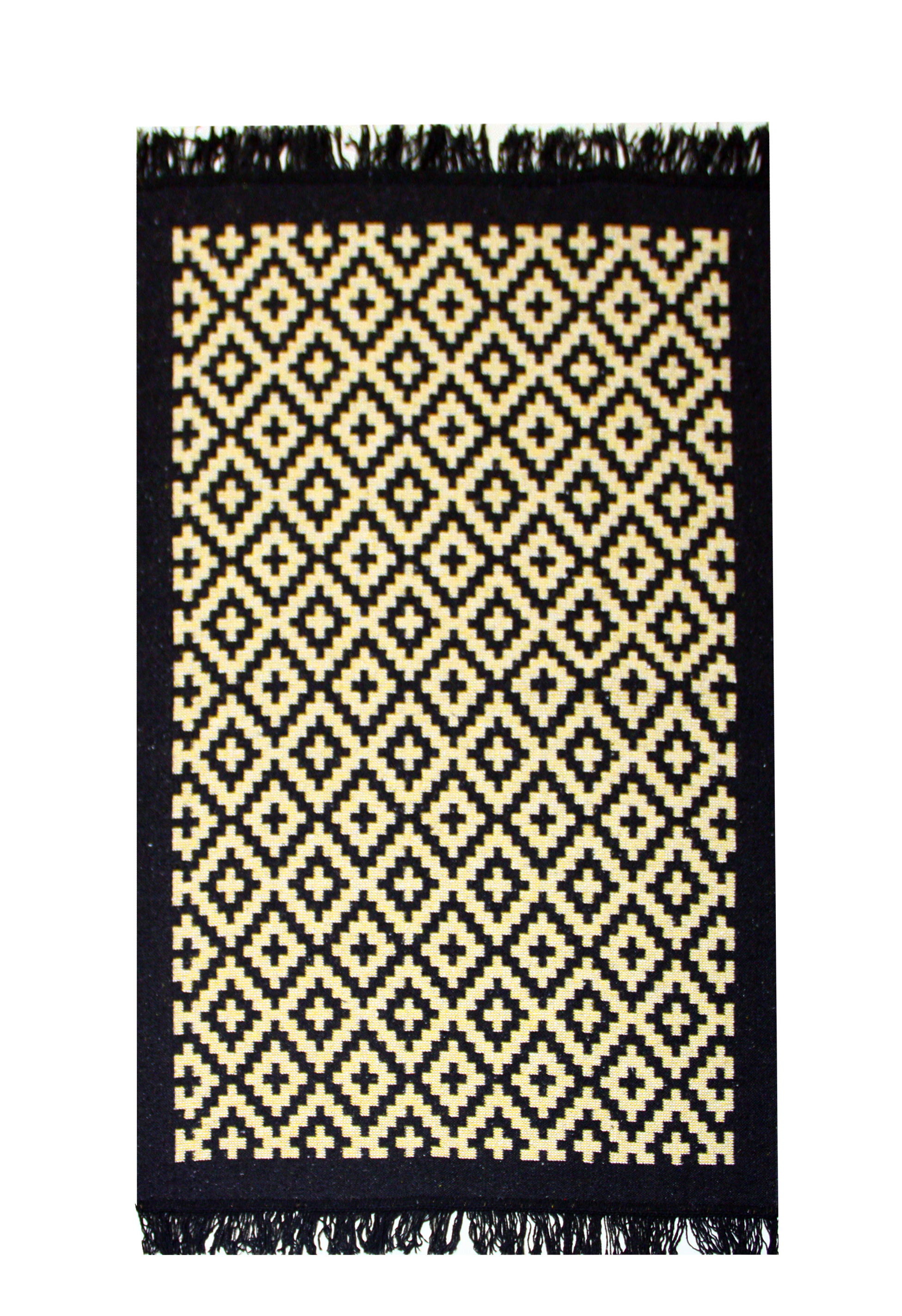 Ковер двусторонний IzziHome Lara Siyah Sari Lr01, 180х120 см, черный с желтым (2200000554291) - фото 2