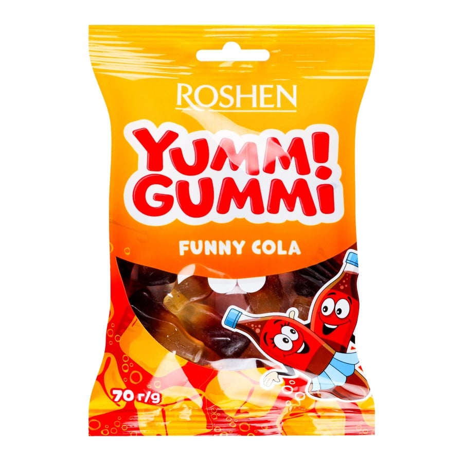 Конфеты желейные Roshen Yummi Gummi Funny Cola 70 г (907937) - фото 1