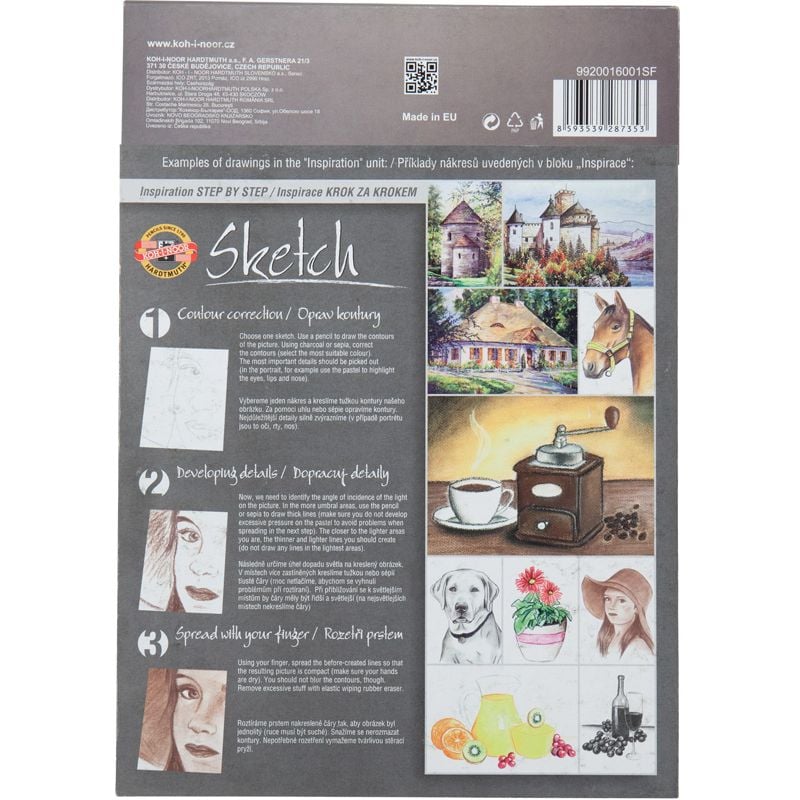 Альбом для скетчей Koh-i-Noor Sketch Inspiration 20 листов А4 (992016) - фото 2