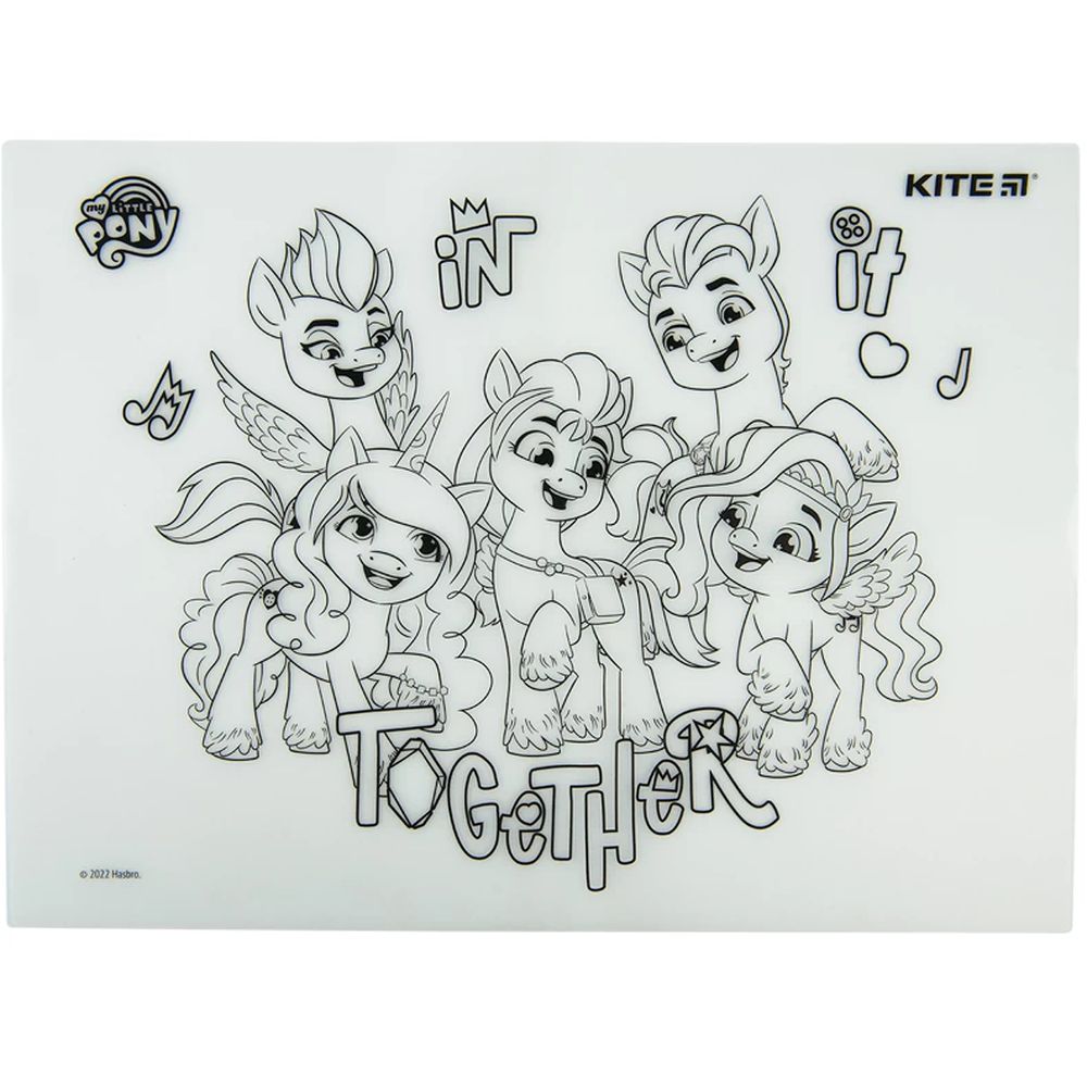 Подкладка раскраска Kite Little Pony 30х40 см силиконовая (LP22-424) - фото 4