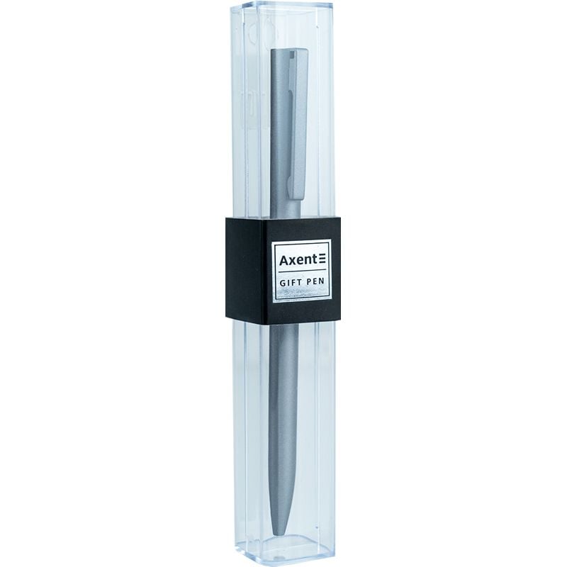 Ручка кулькова автоматична Axent Partner синє чорнило срібна (AB1099-34-02-A) - фото 1