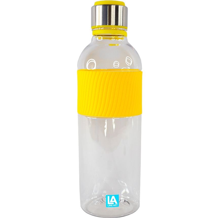 Бутылка для воды Line Art Limpid 850 мл желтая (20222LA-05) - фото 1