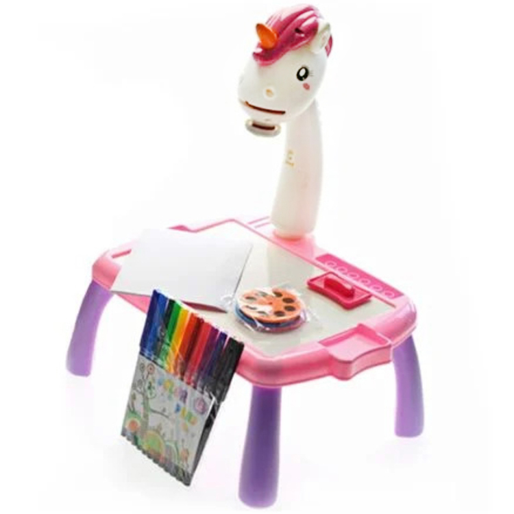 Детский столик для рисования G-Toys Единорог с проектором и фломастерами (Art Set-6) - фото 1