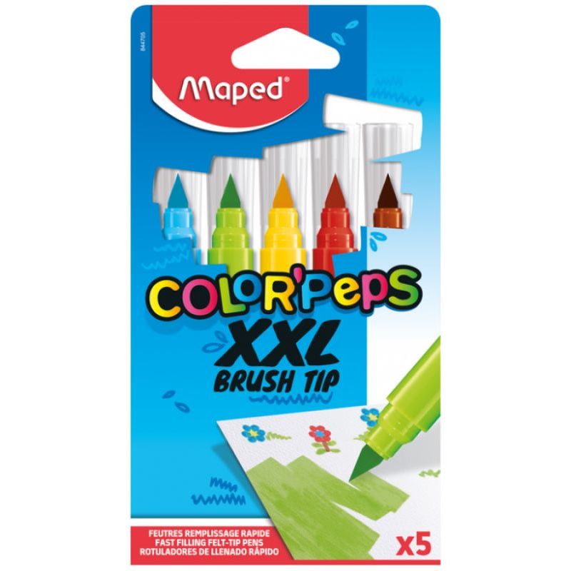 Фломастери Maped Color Peps XXL, 5 цветов, 5 шт. (MP.844705) - фото 1