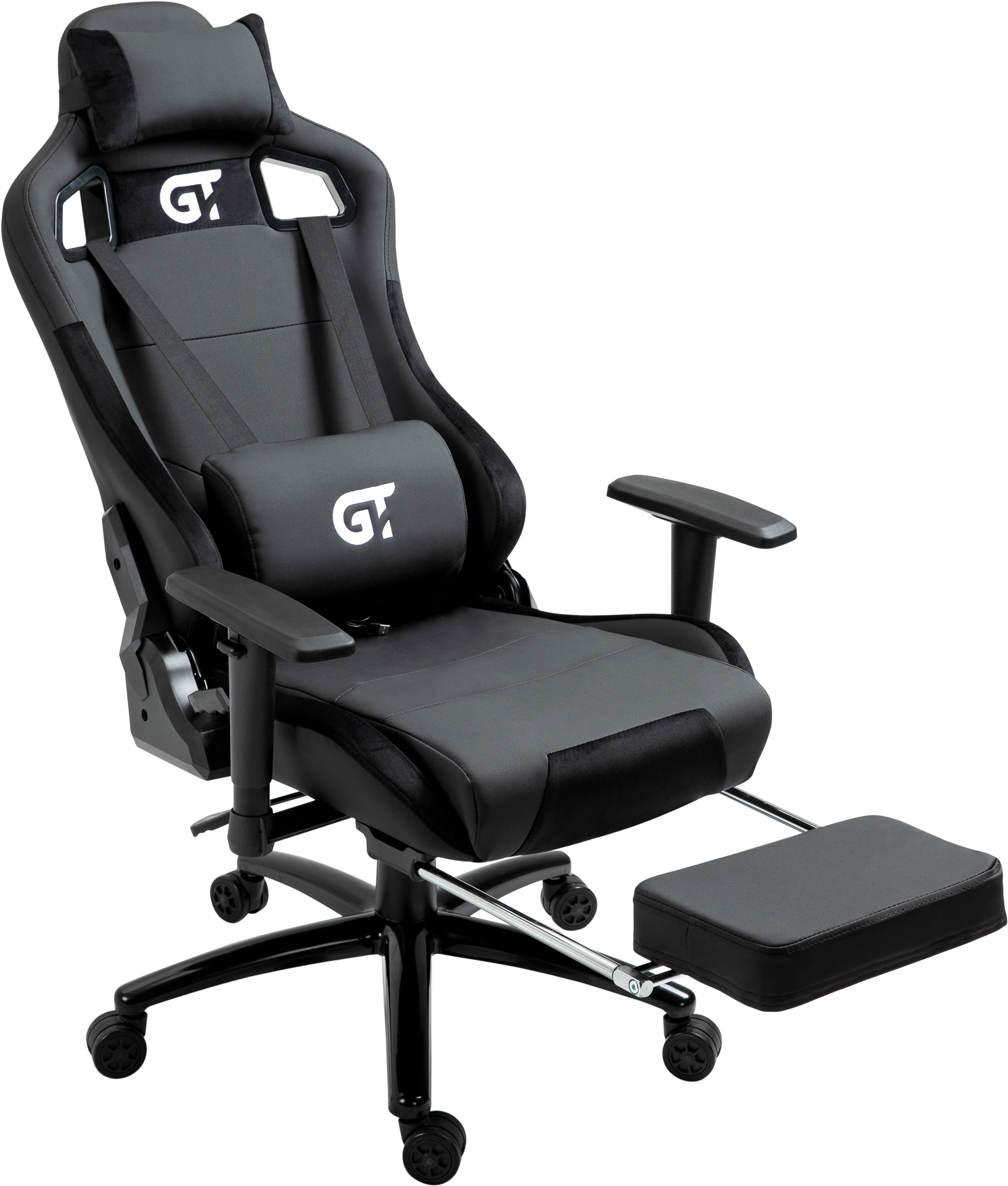Геймерское кресло GT Racer черное (X-5108 Black) - фото 8