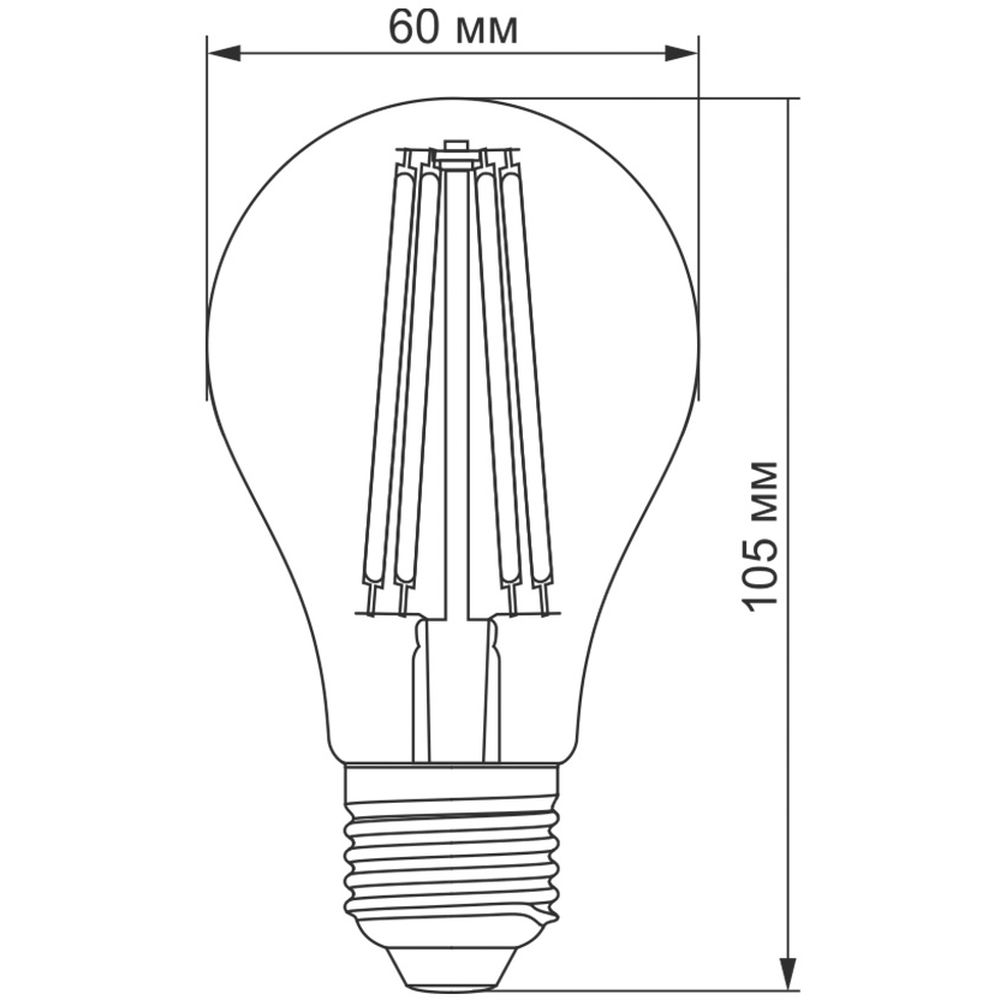 LED лампа Titanum Filament A60 7W E27 4100K (TLFA6007274) - фото 3