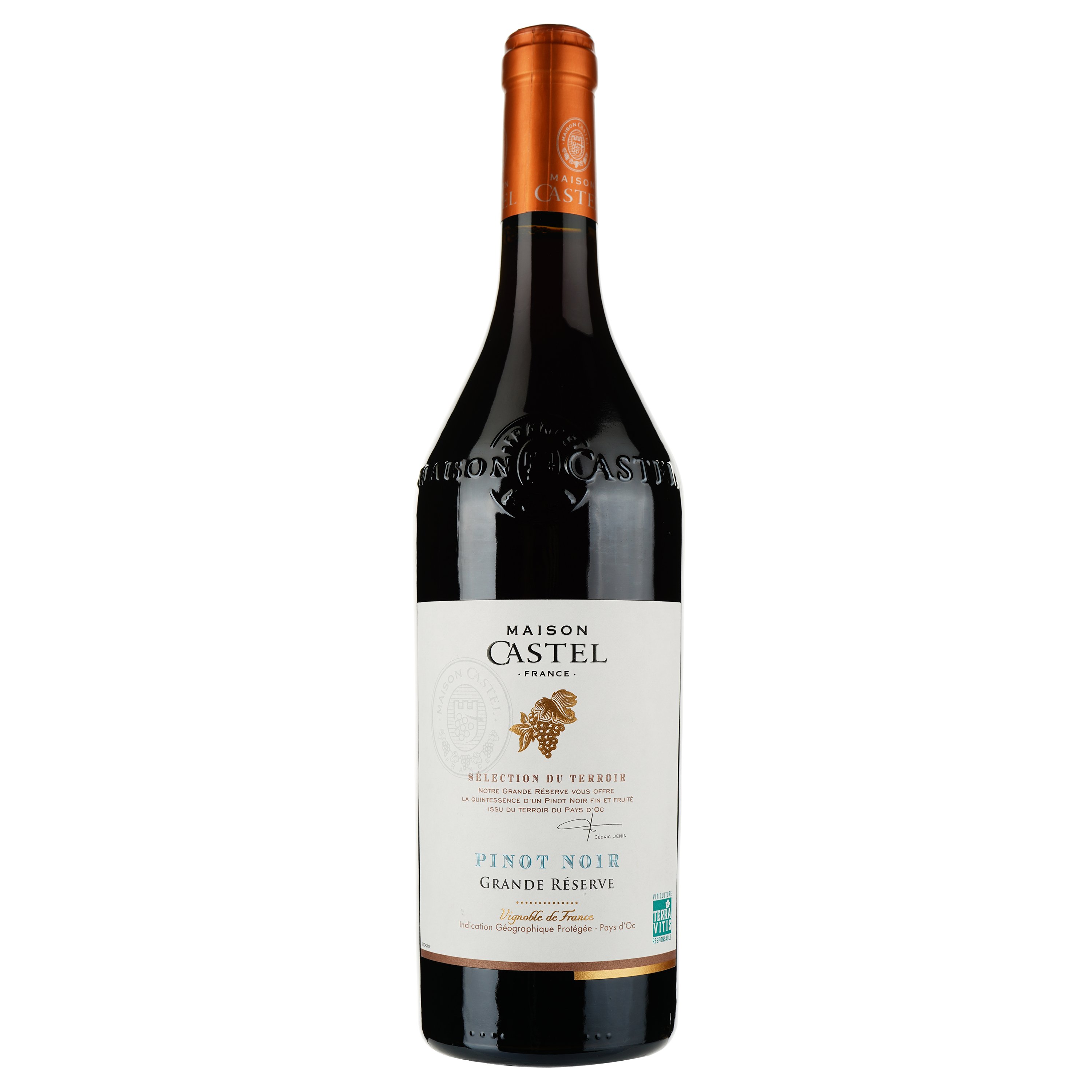 Вино Maison Castel Grande Reserve Pinot Noir IGP Pays d'Oc 2021 красное сухое 0.75 л - фото 1