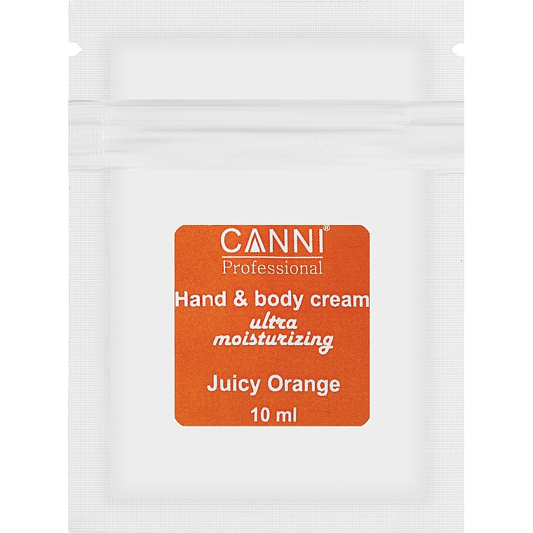 Крем ультраувлажняющий для рук и тела Canni Hand&Body Cream Сочный апельсин 10 мл - фото 1