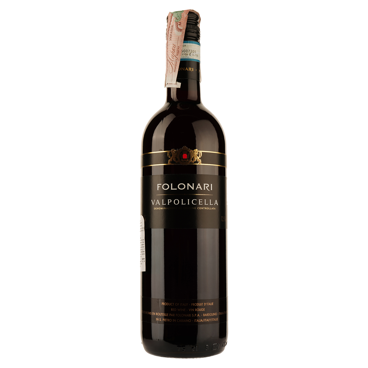 Вино Folonari Valpolicella, червоне, сухе, 0,75 л - фото 1