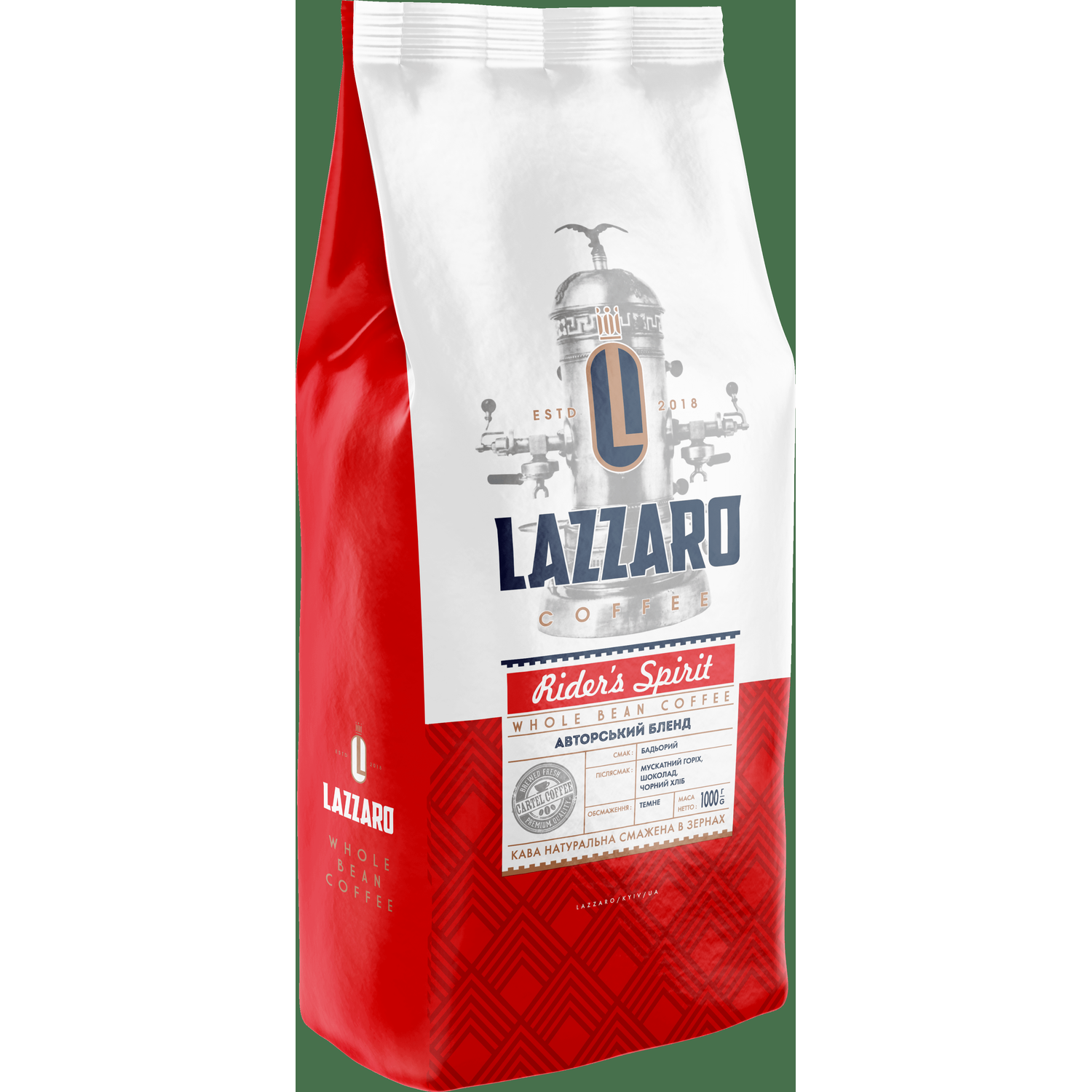 Кава в зернах Lazzarо Rider's Spirit 1 кг - фото 1