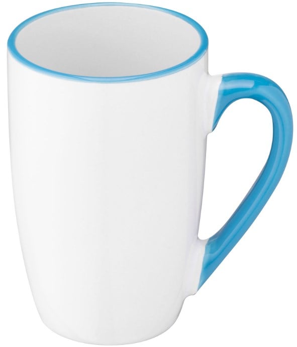 Чашка Ardesto Lorenzo BL, 360 мл, біла з блакитним (AR3481BL) - фото 3