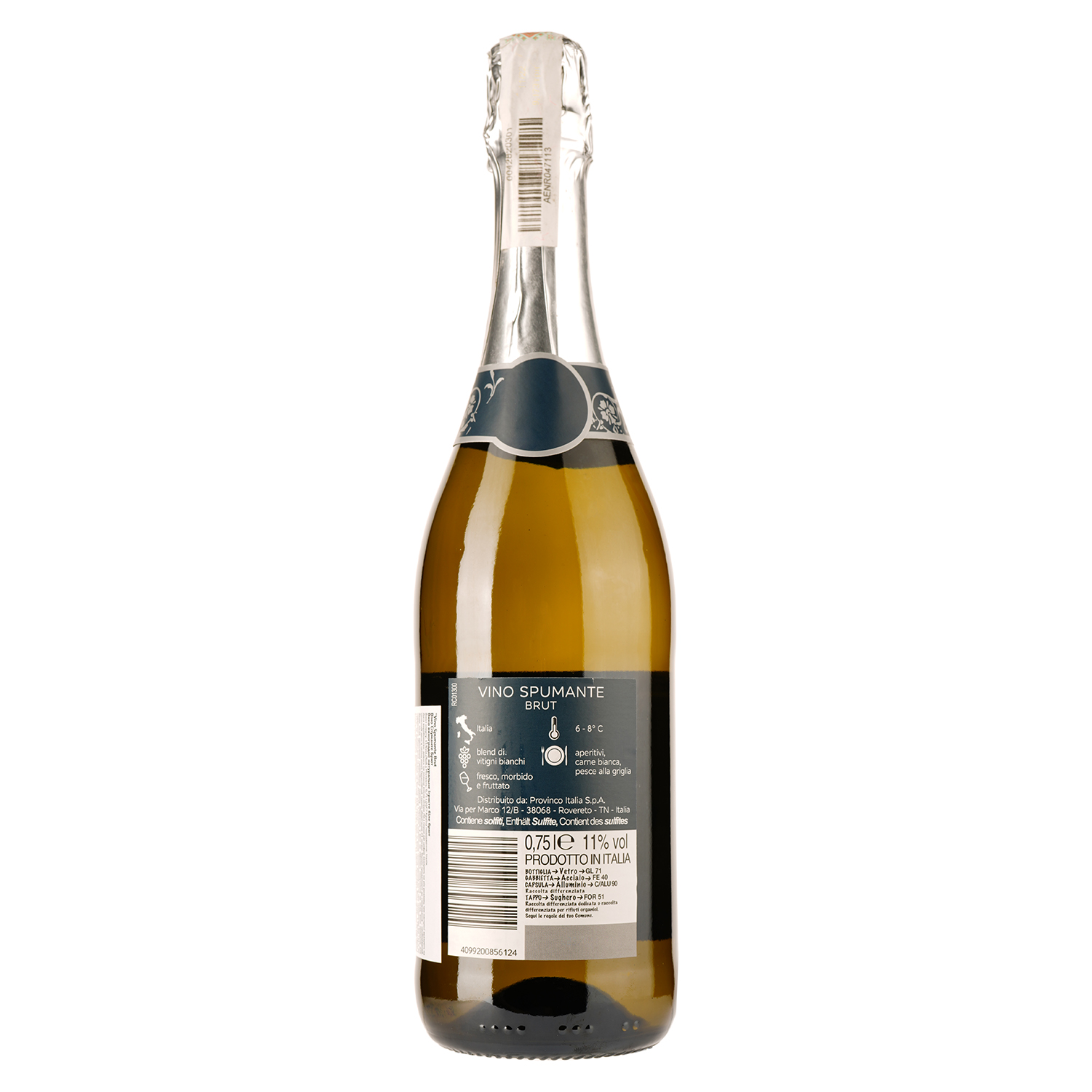 Вино игристое Provinco Italia Vino Spumante Brut, белое, брют, 11%, 0,75 л - фото 2
